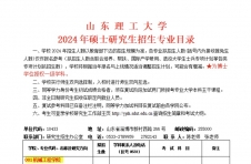 2024考研專(zhuān)業(yè)目錄：山東理工大學(xué)2024年碩士研究生招生專(zhuān)業(yè)目錄